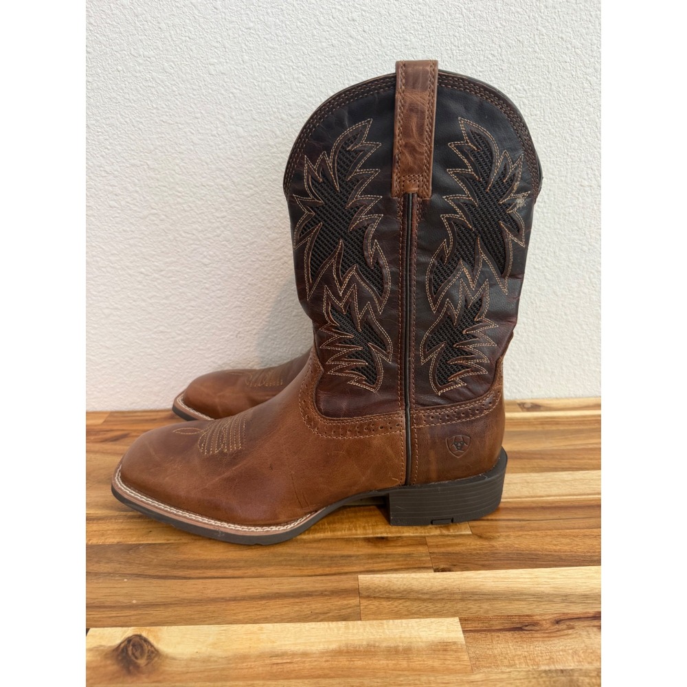 Ariat Sport VentTEK Mens Brown Leather Western Cowboy Boots 10031446 Size 12D